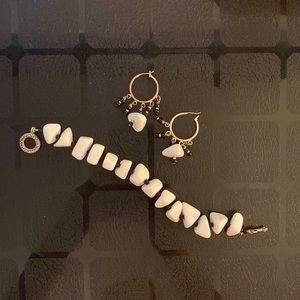 Bracelet and earrings